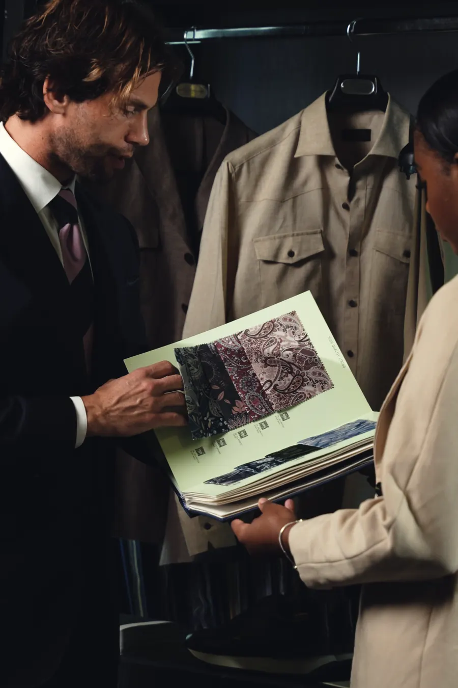 Reading the cloth book at the jacket wall